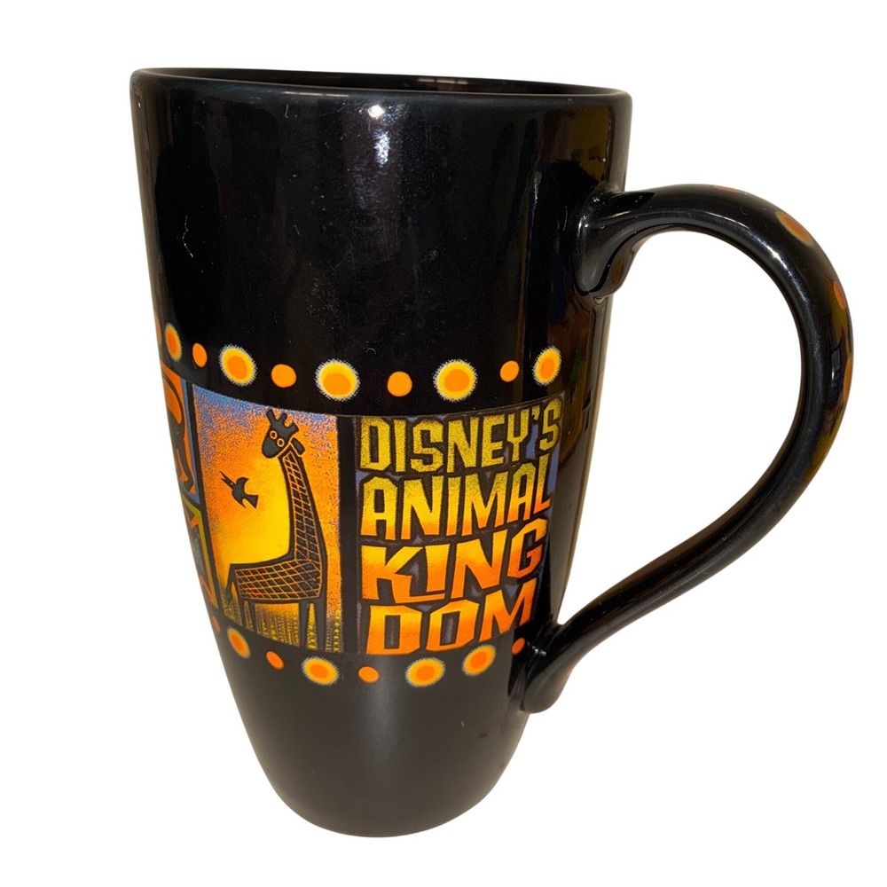 Disney Parks Animal Kingdom Safari Mug Tribal Elephant Giraffe Boho‎ Y2K